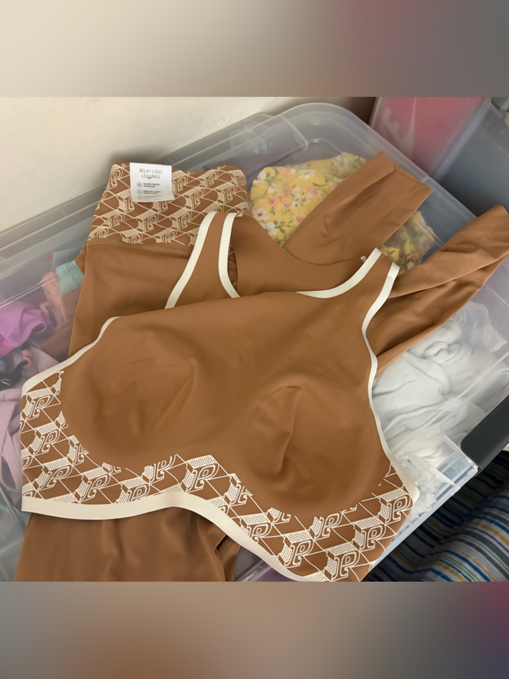 Victoria secret pink large leggings and medium’s sports bra set